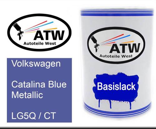 Volkswagen, Catalina Blue Metallic, LG5Q / CT: 500ml Lackdose, von ATW Autoteile West.